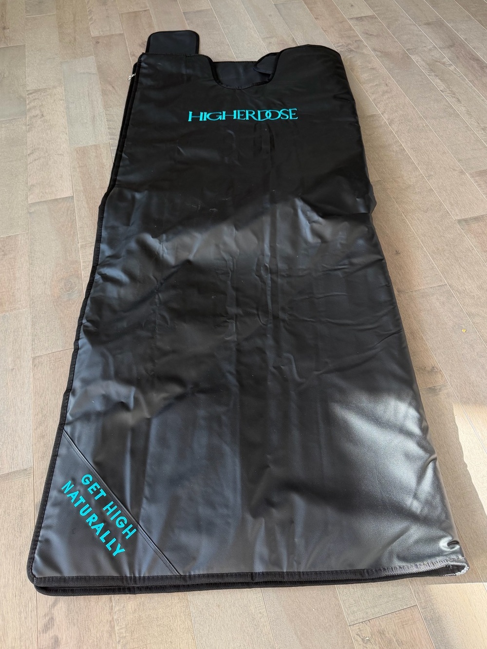 HigherDose infrared sauna blanket for full-body detox with cotton towel insert